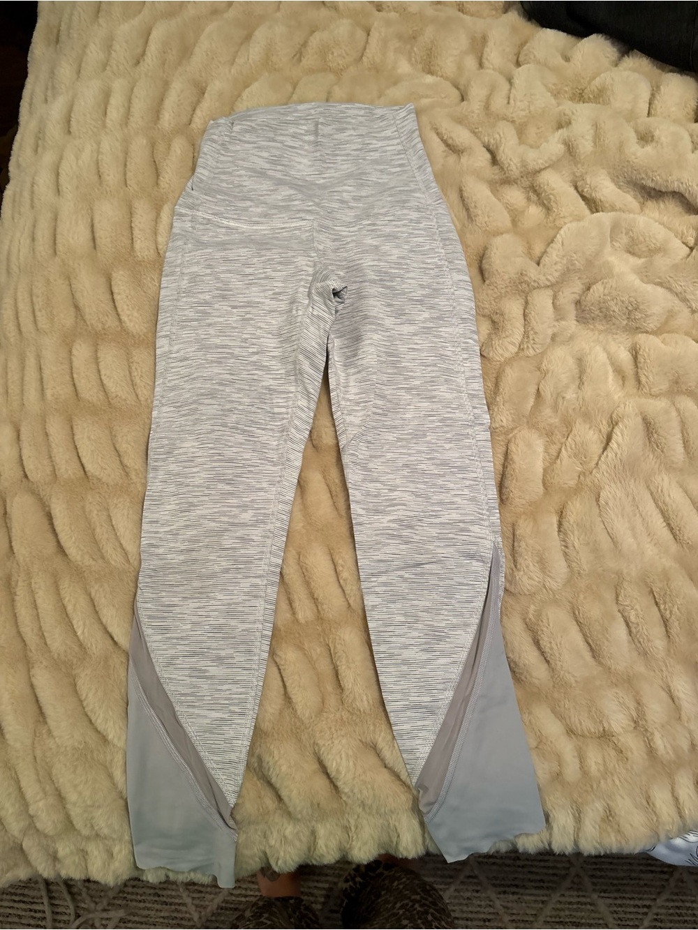 lululemon athletica Light Gray Space-Dyed Track Pants with Mesh Insets